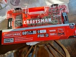 Craftsman Cmmt45314 68-piece Sae Metric Gunmetal Chrome Mechanics Tool Set. Fixed Price $50.00.