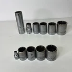 Mustang Usa Sockets Lot Mostly 1/2 & 3/8 Drive 12 Point Vintage. Fixed Price $29.99.