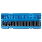 Grey Pneumatic 13pc, 12pt, 3/8"dr Semi-deep Impact Socket Set 7-19mm #1203msd. Fixed Price $83.69.