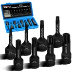 Jeuclel 8pcs Torx Star 6 Point Impact Bit Socket Set, 8-piece Set (t30 - T80). Fixed Price $33.99.
