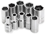 Performance Tools W36202 10 Piece 1/4in. Drive 6pt Metric Socket Set. Fixed Price $15.95.