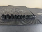 #ar421 New Grey Pneumatic 3/8" Drive Sae Shallow Impact Socket Set. Fixed Price $49.16.