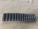 Matco Silver Eagle 14pc 6-19mm Metric Deep Socket 3/8" Drive 6 Point. Fixed Price $119.99.