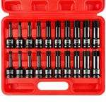 Wett 1/2" Drive Master Impact Hex Driver Socket Set (20pcs), Black. Fixed Price $58.95.