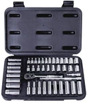Atd 44pc 6pt 1/4dr Metric & Sae Ratchet/ Socket Set, Short Deep #1200. Fixed Price $92.99.