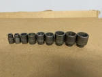 Mac Tools Vp 1/2 Drive Shallow Impact Partial Socket Set 7/16 -1 1/4 9pcs.. Fixed Price $80.00.