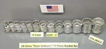 Duro Indestro 13 Piece 3/8" Drive Socket Set Standard 12 Point 5/16"-1" Nos Usa. Fixed Price $49.99.