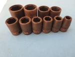 10 Pc. Set Proto Dyna Ring. Dr, 6 Point, Impact Socket, Sae Made In Usa. Fixed Price $105.00.