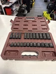 Matco Adv 26 Piece 6 Point Shallow & Deep Impact Socket Set 7mm-19mm Missing 2 C. Fixed Price $124.99.