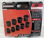 Powerbuilt Air Impact Socket Set Sae Z-drive 6 Point Chromoly 9 Piece 1" Drive. Fixed Price $85.77.