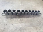 Snap-on 3/8" Drive Fsm 11 - 20mm (18mm Has A Bit Of Damage) A269 Socket Tray. Fixed Price $127.56.