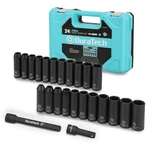 Duratech 24-piece Impact Socket Set, 1/2" Drive Deep Drive, Deep, 24pcs. Fixed Price $80.05.