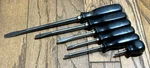 Snap On Tools 6pc Flat Blade Phillips Tip Screwdriver Set Lot Black Slotted. Fixed Price $75.00.