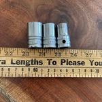Lot 3 Snap On Sockets 1/2" Drive Usa 17mm 14mm 13mm. Fixed Price $23.99.