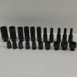 Mac Expert 1/4" Drive 21pc Impact Socket Set 6 Point Metric Deep Shallow Cr-mo. Fixed Price $181.30.