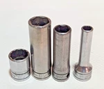 Lot Of 4 Snap-on Socket 1/4" Sf081 7/16 Gsfs141 9/16 Sfs181 F181 3/8" Drive Usa. Fixed Price $26.09.