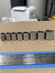 Vintage Craftsman 3/8 Drive 8 Piece 12 Pt. Sae Usa Socket Set 3/8"- 13/16 Vv. Fixed Price $16.00.