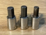 Lot Of 3 Wright Tools 1/2" Drive 1/2", 9/16", 5/8" Sae Hex Bit Socket #4218 Usa. Fixed Price $19.99.