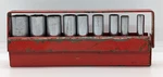 Snap-on Stm 6, 7, 9, 10, 11, 12, 14, 16, 18 - 9-piece Deep Socket Set W/ Holder. Fixed Price $112.95.