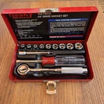 Husky Professional 1/4" Drive Mechanics Socket Set 40001 Usa 13 Pc W/metal Case. Fixed Price $35.00.