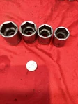 4 X Snap-on 1/2" Drive 6-point Sockets Large Imperial Tw300-tw361. Fixed Price $67.33.