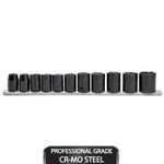 Husky 1/2 In. Drive Standard Metric 6-point Impact Socket Set (11-piece). Fixed Price $31.99.