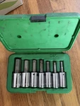 Vintage Sk Tools#414 1/2" Drive, 7 Piece, Hex Bit Socket Set Metric 6mm-19mm. Fixed Price $85.00.