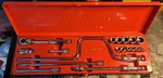 Nos Snap-on 1974/75 3/8" Drive Sae Socket Set 218afp Mint Spp-81a Tray Kra-284b. Fixed Price $1100.00.