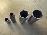 Mac Tools Usa 4pc 1/2" Drive 6pt 12pt Deep Shallow Socket Lot 7/16 1-1/16 1-1/8. Fixed Price $28.00.