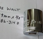 Dewalt 19 Mm X 3/8" Dr Shallow Polished Chrome Socket 86-314d 6pt Free Shipping. Fixed Price $9.96.