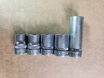 Vtg Wizard 3/8 Drive Sae Socket Lot H2603 H2605 H2607 H2609 + Deep 26315 Usa. Fixed Price $20.00.