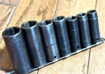 Snap On Tools Usa 3/8" Drive Sae Impact Deep Well Socket Set Lot 6 Pt Rail. Fixed Price $110.00.