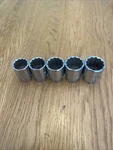 Mac Tools - Lot Of 5 Shallow Metric Sockets, 1/2 Drive,12pt (20mm 24mm) Usa. Fixed Price $90.00.