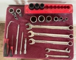 Snap On Tools- Lot Of 24 Swivel & Impact Sockets Wrenches Extensions Picks Etc. Fixed Price $149.99.