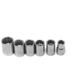 6 Pcs Westward Sae 12 Point 1/2 In Drive, Socket Set, Cr-v Steel, Hand Tools. Fixed Price $27.00.