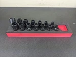 #bn075 Snap-on New 214ipfmfr 8-21mm Shallow Swivel Impact Sockets 3/8" Drive. Fixed Price $799.95.