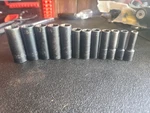 Matco Tools Usa 12pc 3/8 Drive Metric Deep Impact Socket Set - 6 Point 8-19mm. Fixed Price $145.00.