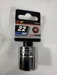 Performance Tool Socket 22mm 3/8 Drive Chrome Vanadium W38222 Mechanic. Fixed Price $5.00.