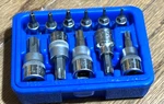 Cornwell Tools Torx Star Bit Driver 1/4" 3/8" Socket Set Lot Blue Case Tamper. Fixed Price $74.00.