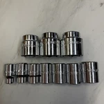 Mac Tools Usa Sae Shallow Socket 3/8" Drive 6 Point Chrome Finish X106r To X306r. Fixed Price $130.00.