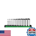 Sk Tools Usa 3/8 Drive 12 Piece 6 Point Sae Deep Chrome Socket Set Sk01346. Fixed Price $72.77.