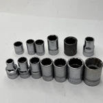 Vtg Williams Usa 12 Point 1/2" Dr Socket Sae Lot + Read Desc. Fixed Price $35.03.