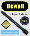 Dewalt 6" Black Oxide Impact Extension 3/8" Drive 74-696d 3/8 In. X. Fixed Price $10.41.