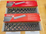 Snap-on Tools New Red 84pc 1/2" Drive 6pt Metric + Sae Master Socket Foam Sets. Fixed Price $4679.95.