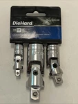 Diehard 3 Pc Universal Joint Standard Socket Set Dh50108, 1/4-3/8-1/2. Fixed Price $17.95.