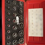 Nos Snap-on 3/8" Drive 6 Thru 26 Mm 21-pc 6-point Shallow Socket Set. Fixed Price $425.00.