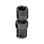 Grey Pneumatic 1/4" Surface Drive X 11mm Standard Universal Socket. Fixed Price $23.35.
