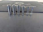 #aw505 Matco Tools 1/4" Drive Deep Metric Socket Set 6 Point. Fixed Price $74.95.