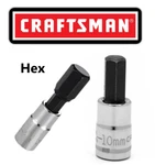 New Craftsman Hex Bit Sockets, 1/4" Or 3/8" Drive, Choose A Size, Sae Metric. Fixed Price $7.95.