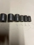 Lot Of 6 Plomb Sockets Shallow 12 Point Deep 1/2" Drive Tool Usa Vintage See Pic. Fixed Price $26.00.